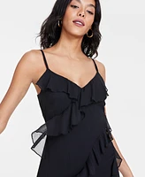 Bar Iii Women's Sleeveless Ruffled Maxi Dress, Created for Macy's