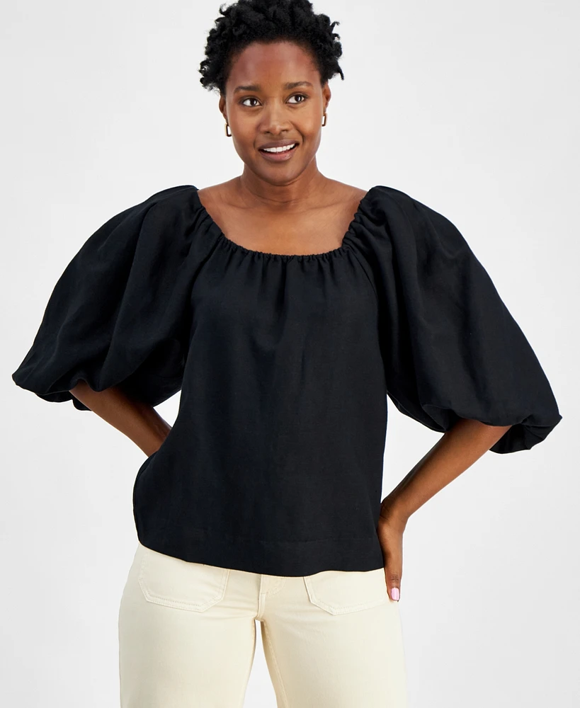 On 34th Women's Balloon-Sleeve Top, Created for Macy's