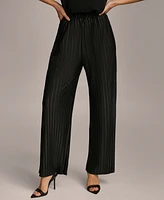 Donna Karan New York Women's Pull-On Pleated Wide Leg Pants