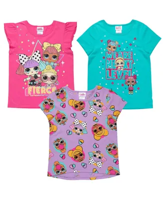 L.o.l. Surprise! 3 Pack Ruffle Graphic T-Shirt Toddler| Child Girls
