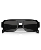 Prada Low Bridge Rectangular Men's Sunglasses, Pr A05SF