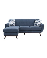 White Label Andora Reversible 87" Sofa Chaise