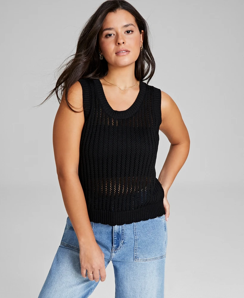 And Now This Women's Scoop-Neck Sleeveless Sweater Tank Top, Created for Macy's