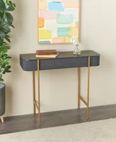 Rosemary Lane 42" x 16" x 30" Wooden Gold-Tone Metal Legs Console Table