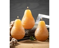 Vance Kitira 4.5" Pear Candles Kit, Set of 3
