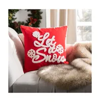 Safavieh Let It Snow 18" x 18" Pillow