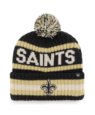 Men's '47 Brand Black New Orleans Saints Bering Cuffed Knit Hat with Pom