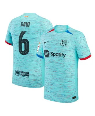 Men's Nike Gavi Aqua Barcelona 2023/24 Third Authentic Jersey