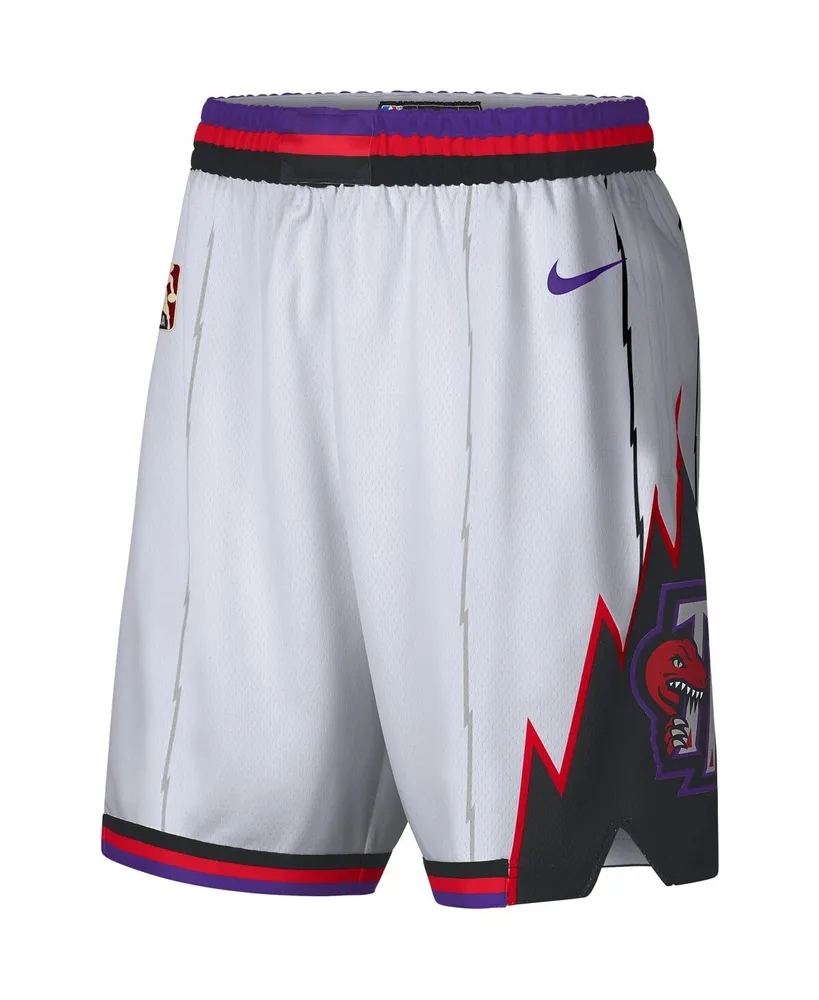 Men's Nike White Toronto Raptors Hardwood Classics Swingman Shorts