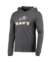 Men's Concepts Sport Navy, Heather Charcoal Navy Midshipmen Meter Long Sleeve Hoodie T-shirt and Jogger Pajama Set
