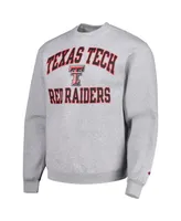 Men's Champion Heather Gray Texas Tech Red Raiders High Motor Pullover Sweatshirt