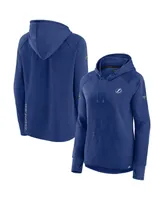 Women's Fanatics Heather Blue Tampa Bay Lightning Authentic Pro Pullover Hoodie