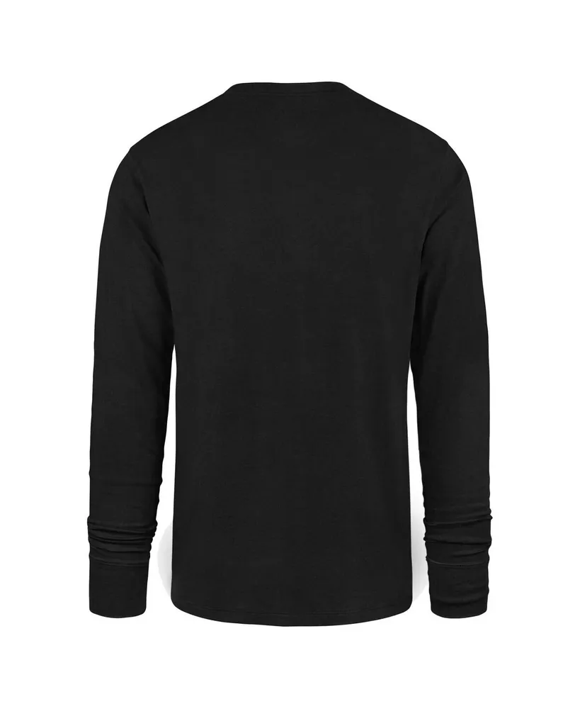 Men's '47 Brand Black Distressed Baltimore Ravens Premier Franklin Long Sleeve T-shirt