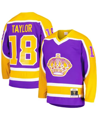 Men's Mitchell & Ness Dave Taylor Purple Los Angeles Kings 1980/81 Blue Line Player Jersey