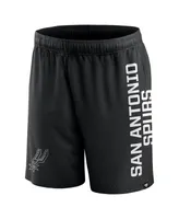 Men's Fanatics Black San Antonio Spurs Post Up Mesh Shorts