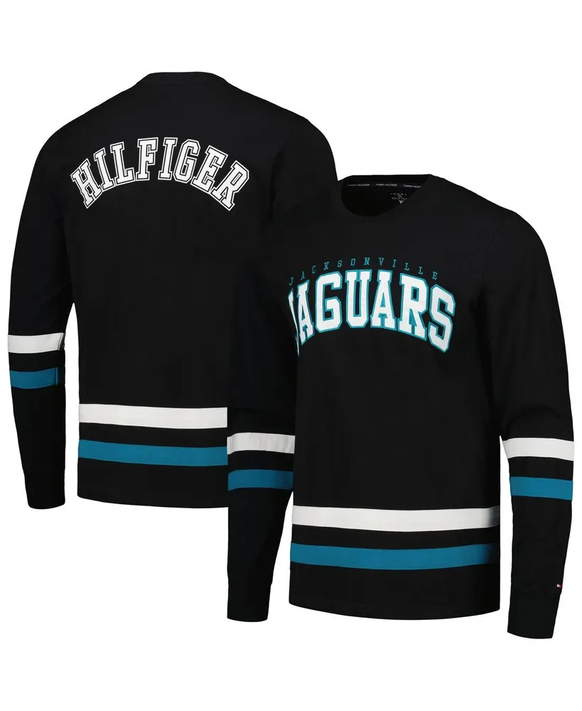 Men's Tommy Hilfiger Black, Teal Jacksonville Jaguars Nolan Long Sleeve T-shirt