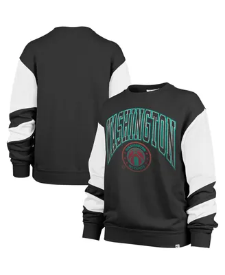 Women's '47 Brand Black Washington Wizards 2023/24 City Edition Nova Crew Sweatshirt