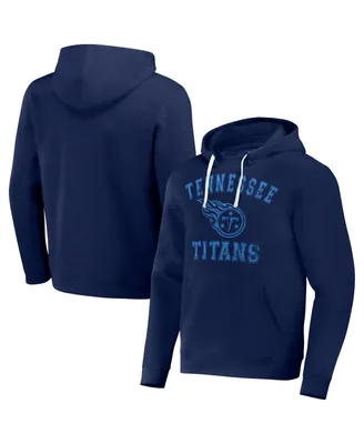 Men's Nfl x Darius Rucker Collection by Fanatics Navy Distressed Tennessee Titans Coaches Pullover Hoodie