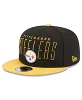 Men's New Era Black, Gold Pittsburgh Steelers Headline 9FIFTY Snapback Hat