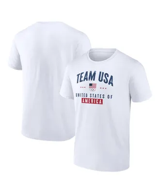 Men's Fanatics White Distressed Team Usa Historic Freedom Cotton T-shirt