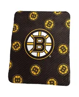 Boston Bruins 50" x 60" Repeating Logo Classic Plush Throw Blanket