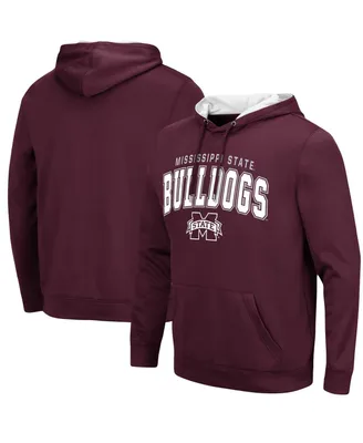 Men's Colosseum Maroon Mississippi State Bulldogs Resistance Pullover Hoodie