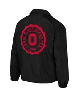 Men's and Women's The Wild Collective Black Ohio State Buckeyes Coaches Full-Snap Jacket