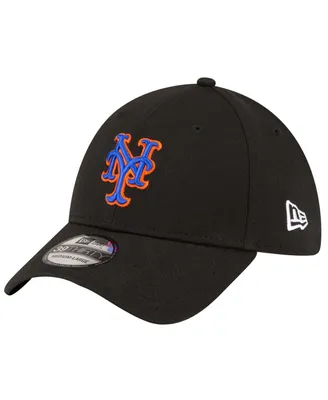 Men's New Era Black York Mets Alternate Team Classic 39THIRTY Flex Hat