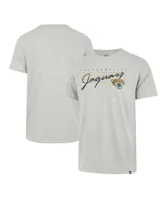 Men's '47 Brand Gray Distressed Jacksonville Jaguars Downburst Franklin T-shirt