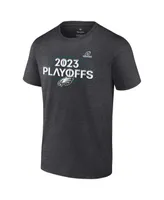 Men's Fanatics Heather Charcoal Philadelphia Eagles 2023 Nfl Playoffs T-shirt