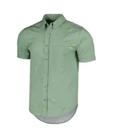 Men's Rsvlts Green Teenage Mutant Ninja Turtles Armory Kunuflex Button-Down Shirt
