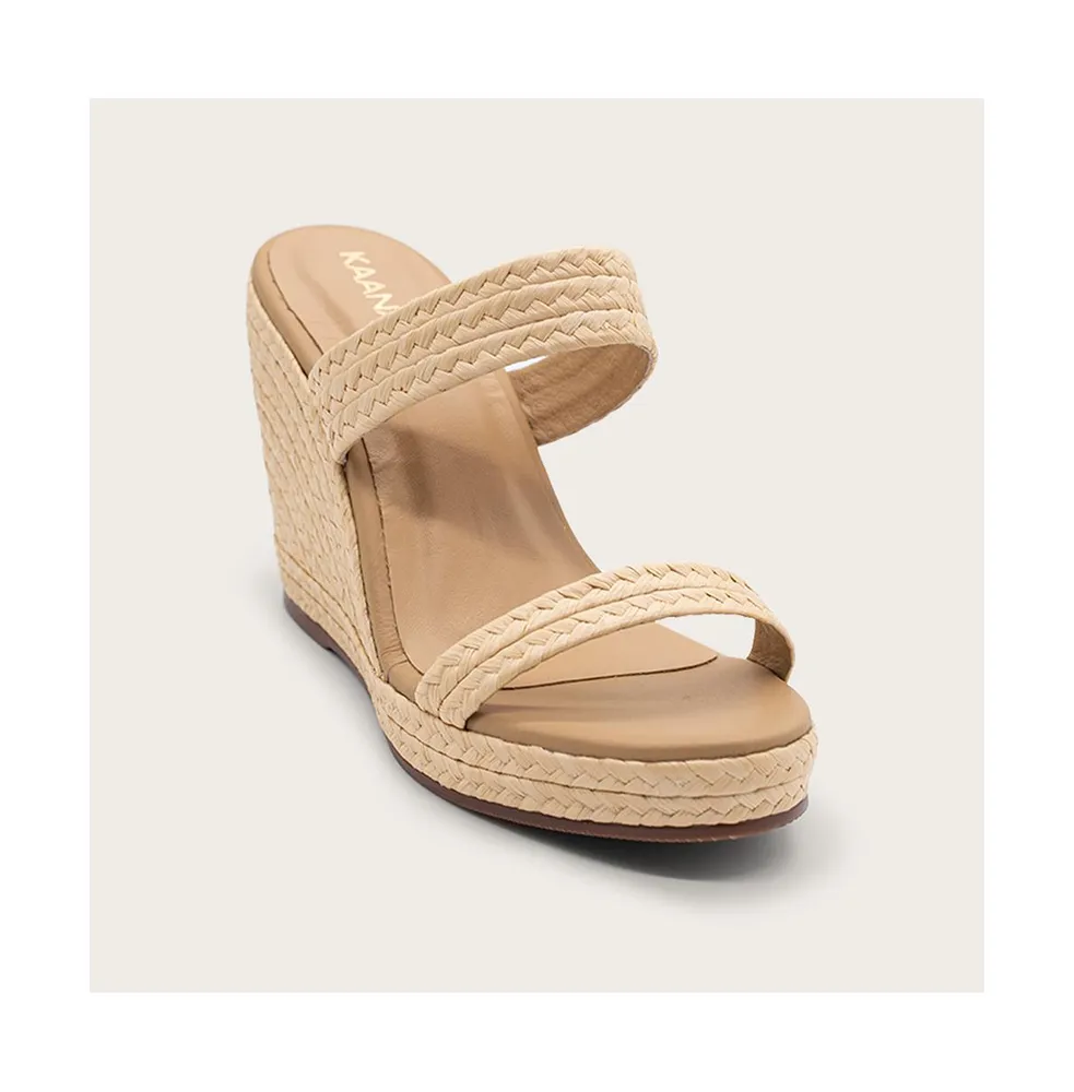 Kaanas Carmer Double Raffia Band Wedge