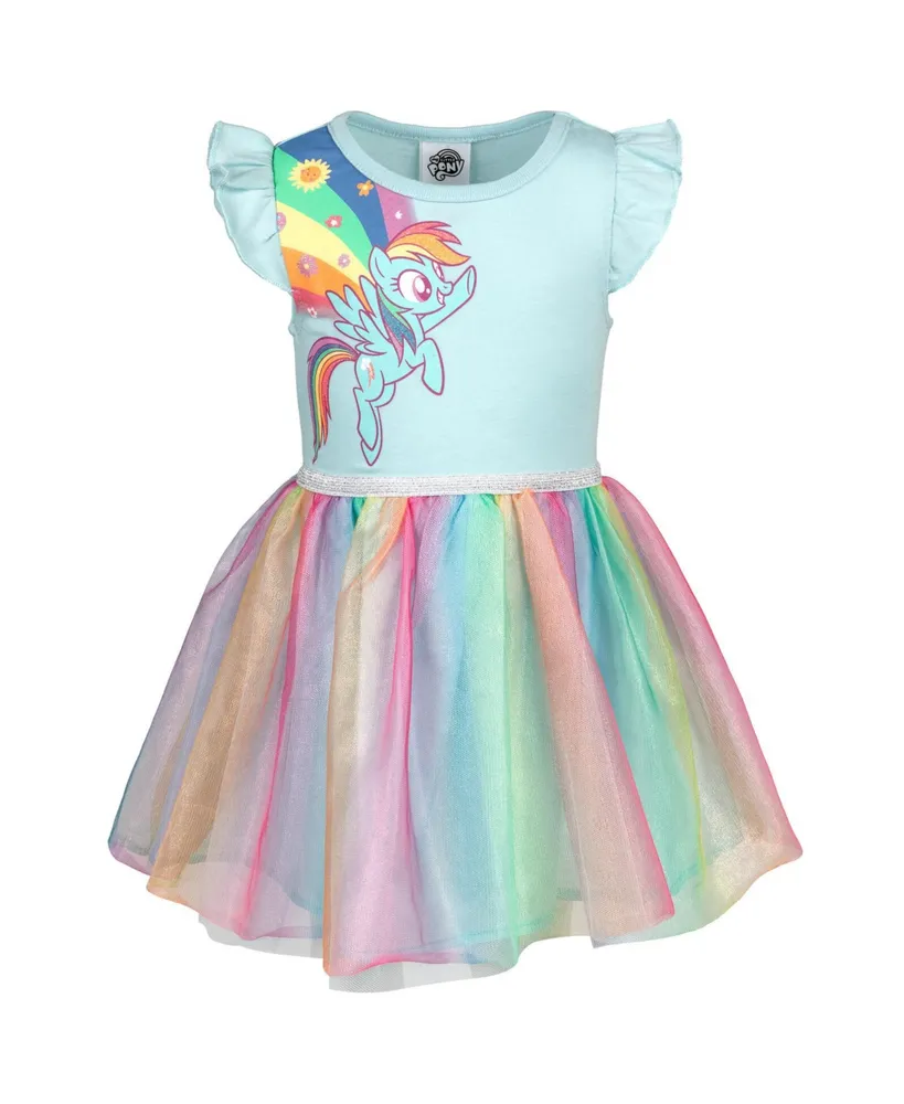 My Little Pony Pinkie Pie Rainbow Dash Girls Dress Toddler to Big Kid