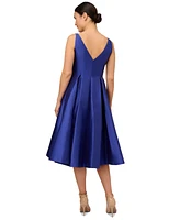 Adrianna Papell Boat-Neck A-Line Dress