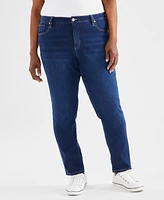 Style & Co Plus Size Mid-Rise Slim-Leg Stretch Jeans