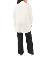 Vince Camuto Plus Solid Open-Front Cardigan Sweater