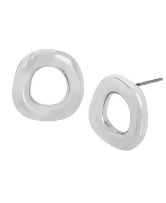 Robert Lee Morris Soho Silver-Tone Open Circle Stud Earrings