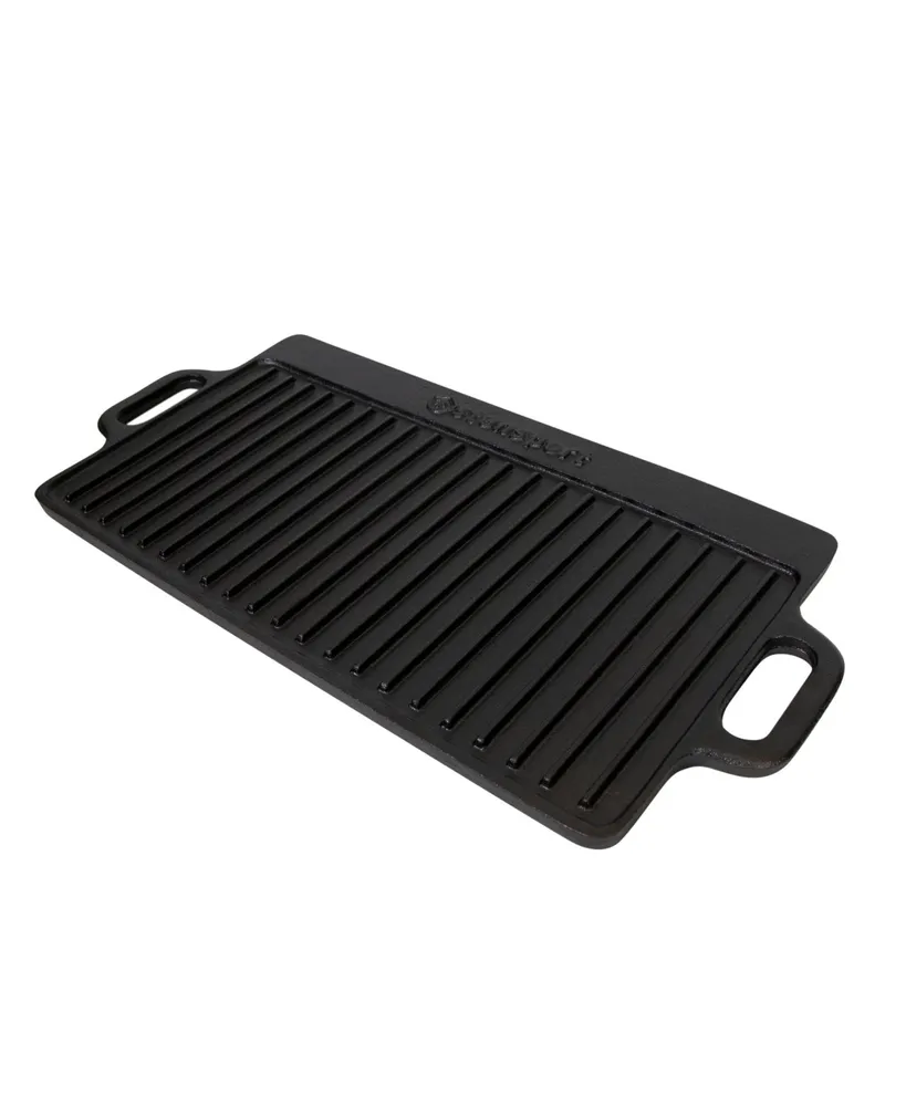 Stan sport Pre-Seasoned Cast Iron Griddle with Reversible Cooking Surface