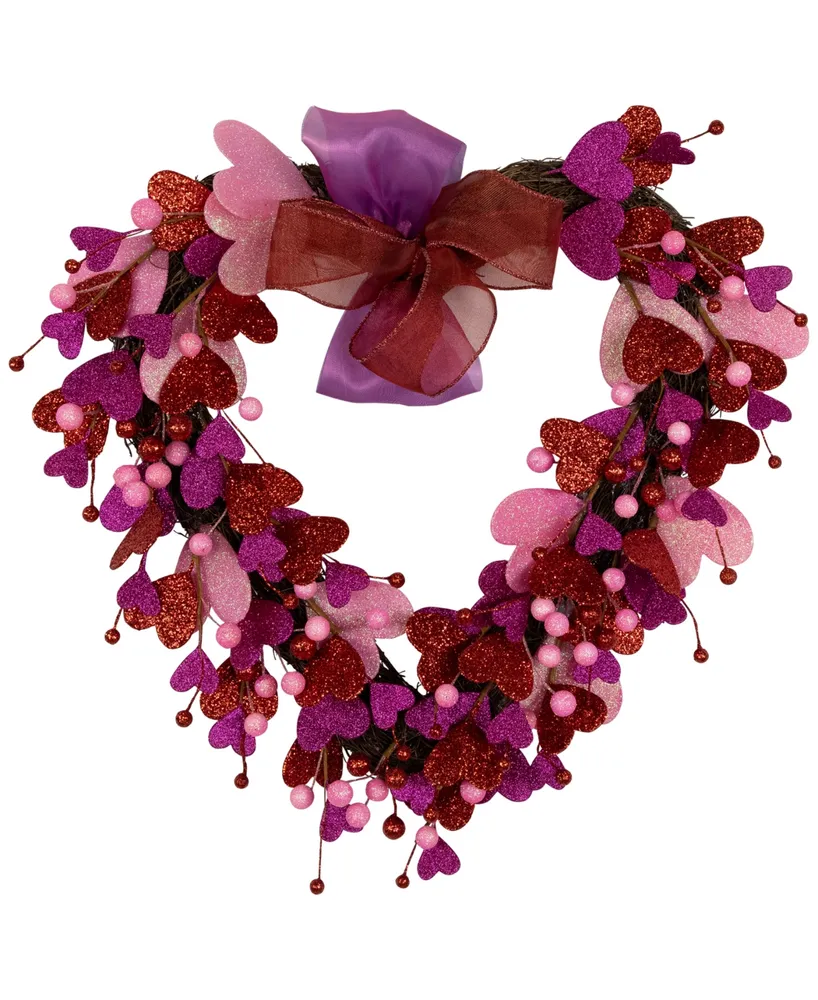 Northlight Hearts with Berries Valentine's Day Wreath, 20"