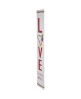 Northlight 40" Floral Heart "Love Lives Here" Wooden Valentine's Day Plaque