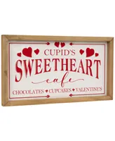 Northlight 15.75" Cupid's Sweetheart Cafe Valentine's Day Wall Sign