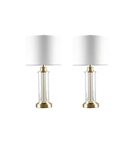 Home Outfitters Gold Table Lamp - Set of 2, Great for Bedroom, Living Room, Transitional