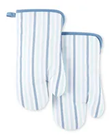 Martha Stewart Daisy Stripe Oven Mitt 7" x 13" 2 Pk