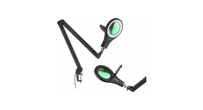 Led Magnifying Glass Desk Lamp with Swivel Arm