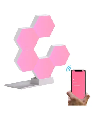 Yescom App Control Hexagon Led Light Panels Smarter Kit Music Sync Party Decor Pack