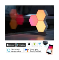6 Pack Wi-Fi Smart Led Light Accessory Hexagon Lamp Voice Control Diy Home Gifts