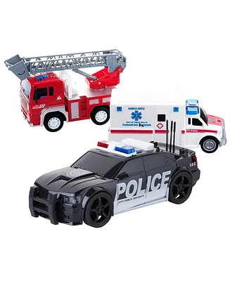 Friction Powered City Hero Play Set with Emergency Vehicles - Assorted Pre