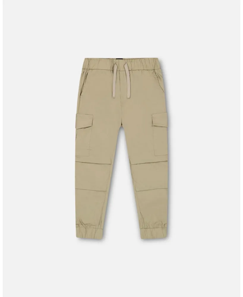 Baby Boy Parachute Jogger Cargo Pants Parchment Beige - Infant