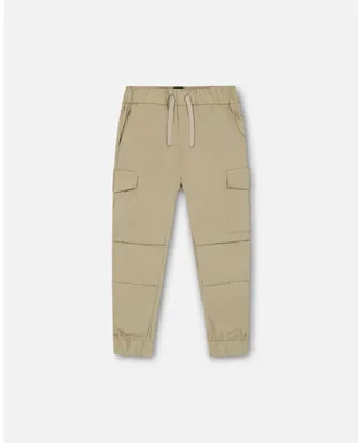 Baby Boy Parachute Jogger Cargo Pants Parchment Beige - Infant