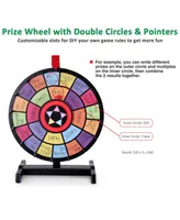 WinSpin 15" Tabletop Editable Color Prize Wheel 2 Circles 2 Pointers Spinning Game